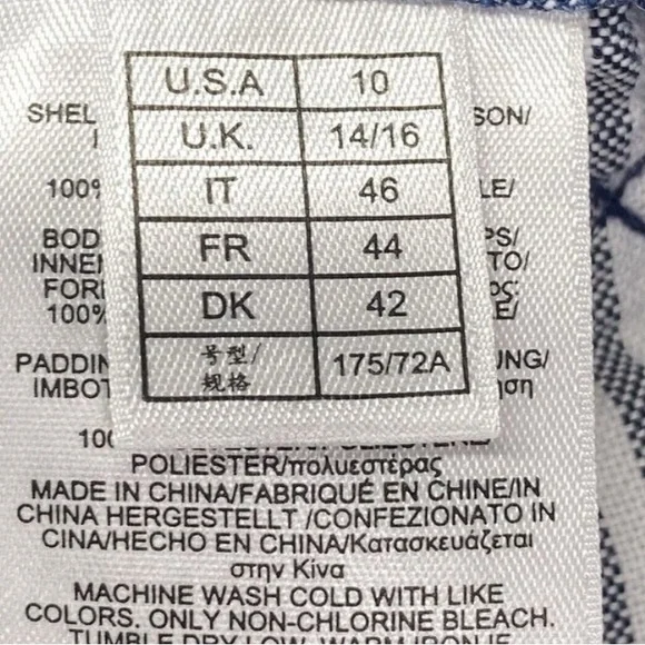 Brooks Brothers Denim Quilted Skirt 10 - Picture 8 of 9